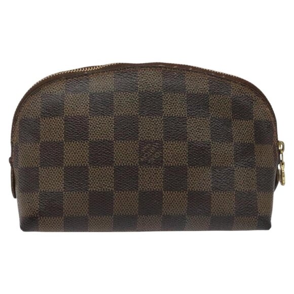 LOUIS VUITTON Damier Ebene Pochette Cosmetic PM Pouch N47516 LV Auth KD039 - Picture 3 of 15